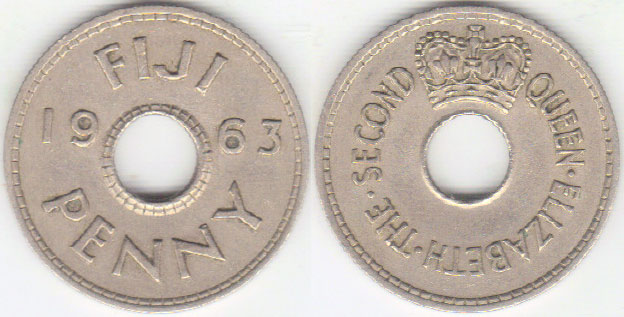 1963 Fiji Penny A002745